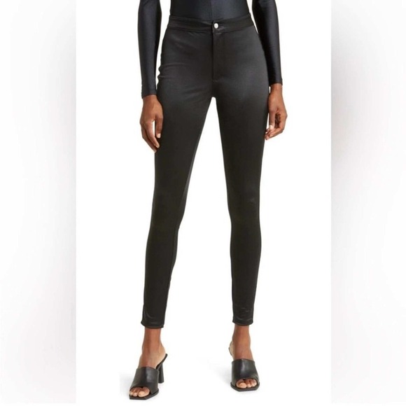 SKIMS Pants - SKIMS Womens Black High Waisted Skinny Disco Pants Size Medium Stretch Slim